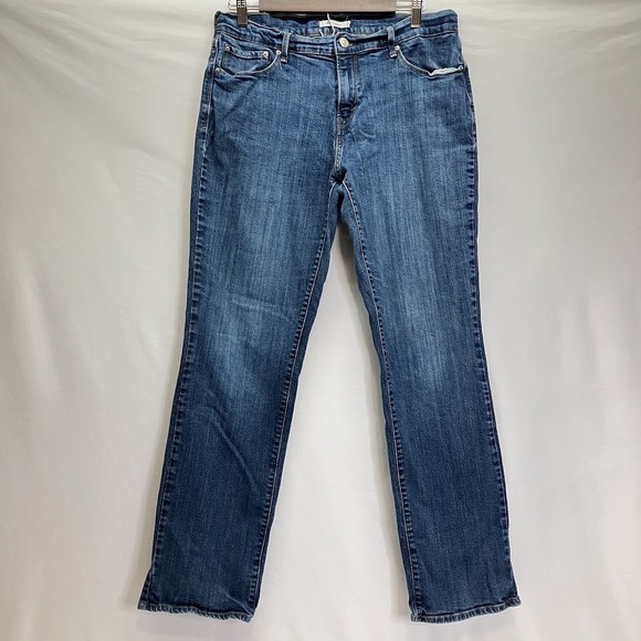 Levis Womens Blue 505 Straight Leg Medium Wash Jeans Size‎ 31 - Picture 1 of 6